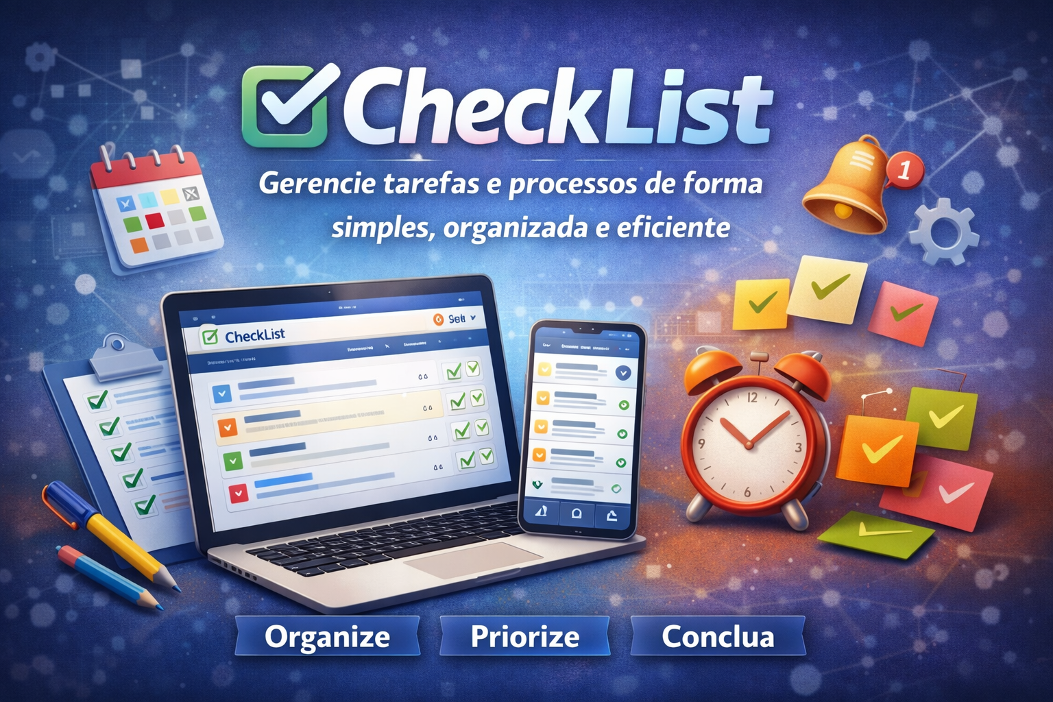 Preview da aplicação Checklist